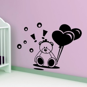 Bebek-odası-duvar-ayıcık-ve-kalp